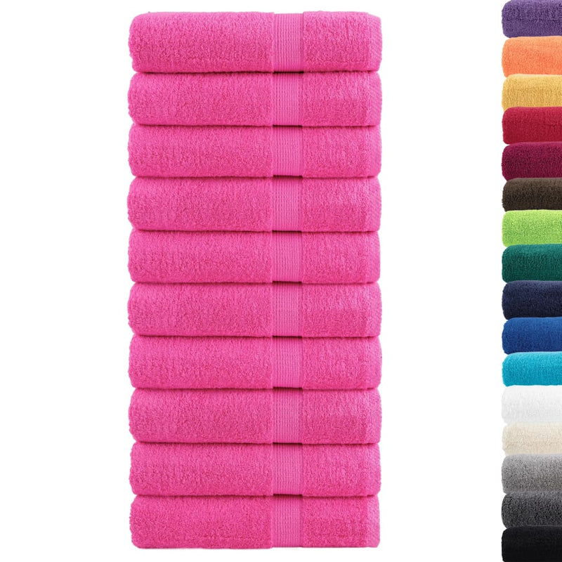 Premium-Handtücher SOLUND 10 Stk. Rosa 50x100 cm 600 g/m²