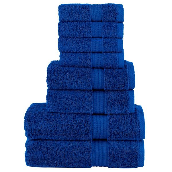 8 tlg. Premium-Handtuch-Set SOLUND Blau 600 g/m²