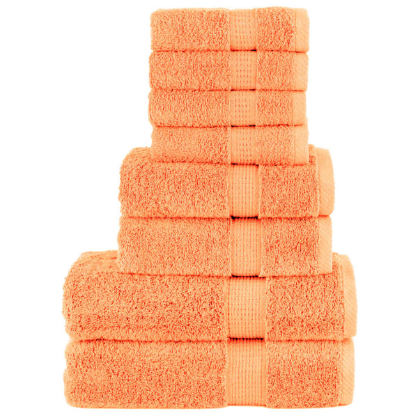 8 tlg. Premium-Handtuch-Set SOLUND Orange 600 g/m²