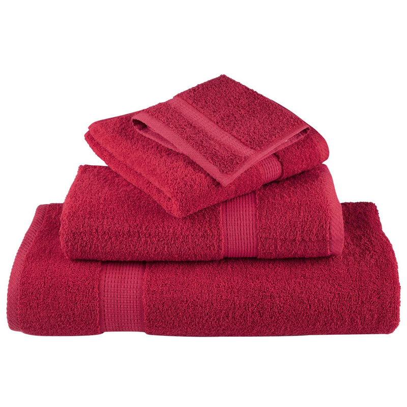 6 tlg. Premium-Handtuch-Set SOLUND Rot 600 g/m²