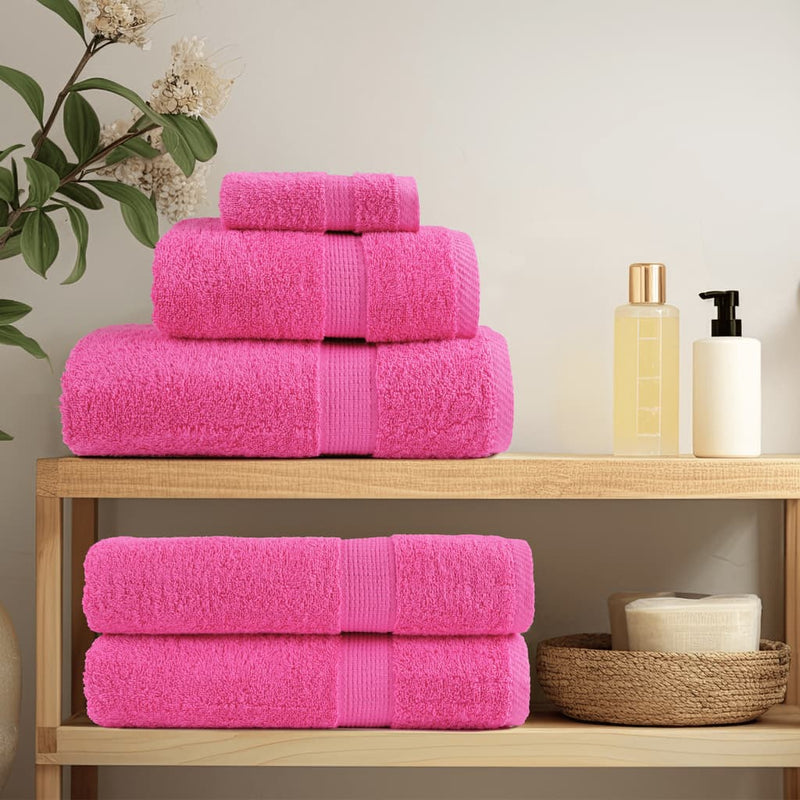 6 tlg. Premium-Handtuch-Set SOLUND Rosa 600 g/m²