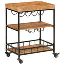 Barwagen 60X40X80 Cm Massivholz Akazie Und Eisen