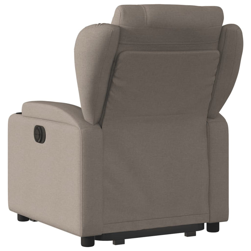 Relaxsessel mit Aufstehhilfe Elektrisch Taupe Stoff