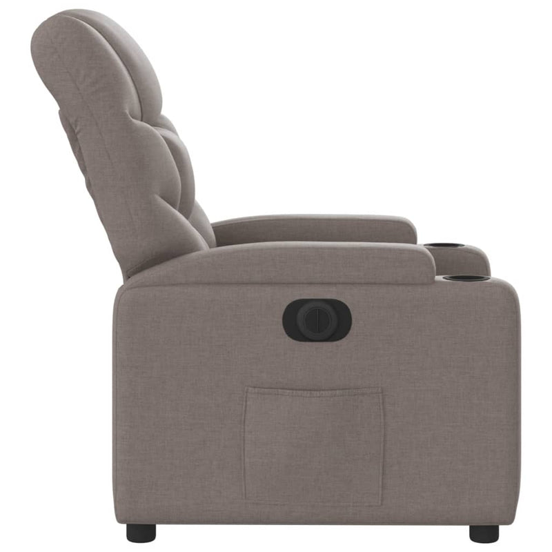 Relaxsessel Elektrisch Taupe Stoff