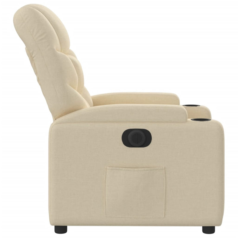 Relaxsessel Elektrisch Creme Stoff