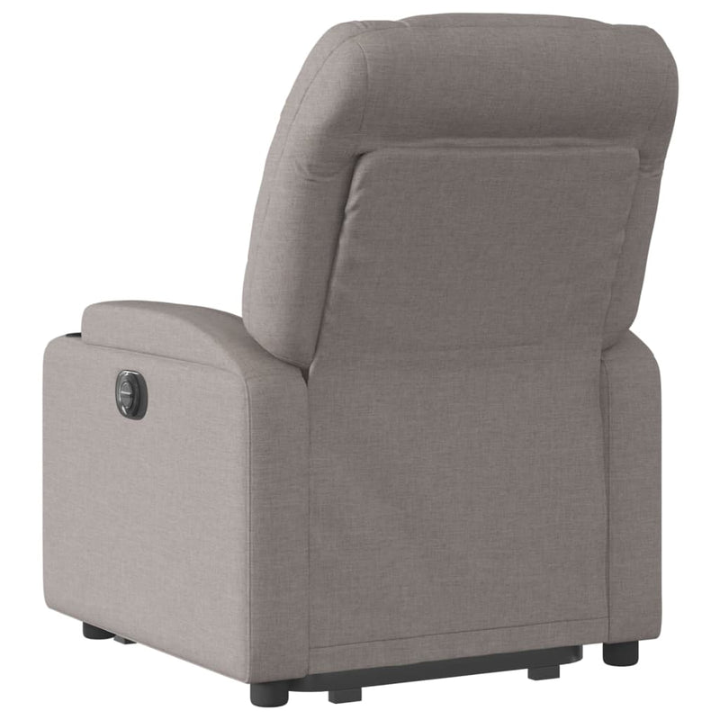 Relaxsessel mit Aufstehhilfe Elektrisch Taupe Stoff