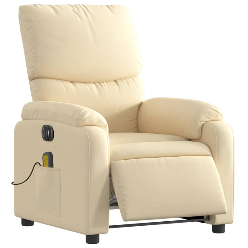 Massagesessel Elektrisch Creme Stoff