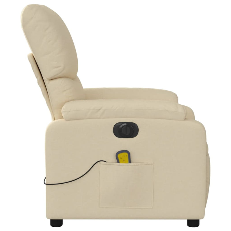 Massagesessel Elektrisch Creme Stoff