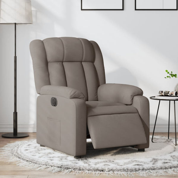 Relaxsessel Elektrisch Taupe Stoff