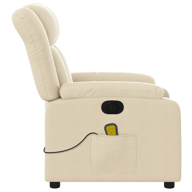 Massagesessel Elektrisch Creme Stoff