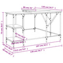 Schreibtisch Sonoma-Eiche 139X139X75 Cm Holzwerkstoff