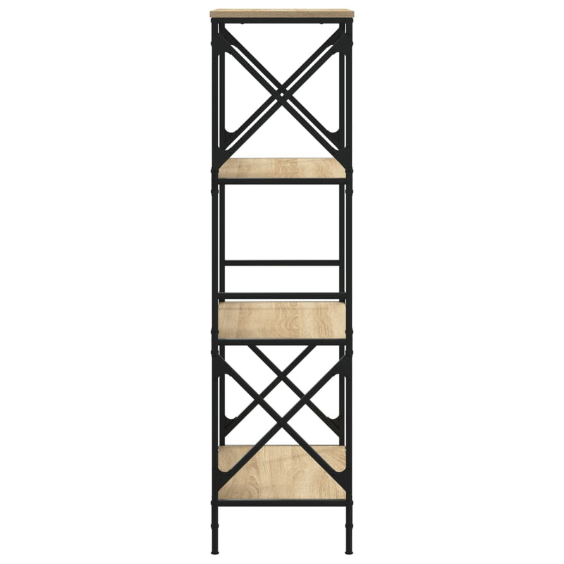 Bücherregal 4 Böden Sonoma-Eiche 59x35x132 cm Holzwerkstoff