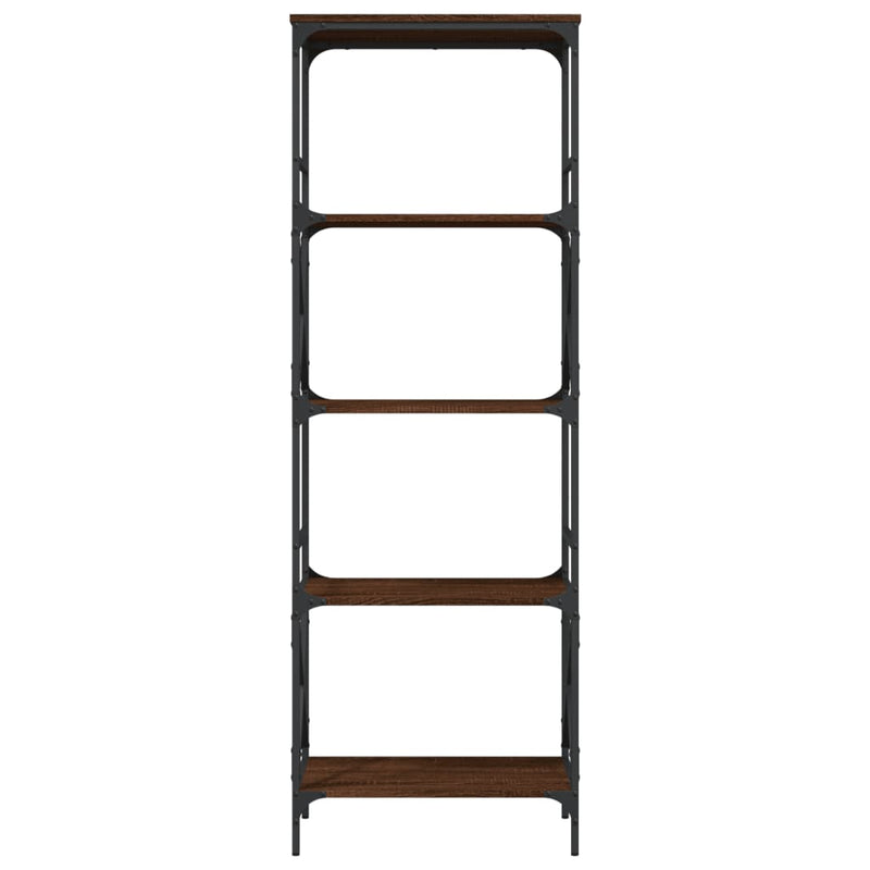 Bücherregal 5 Böden Braun Eiche-Optik 59x35x171cm Holzwerkstoff