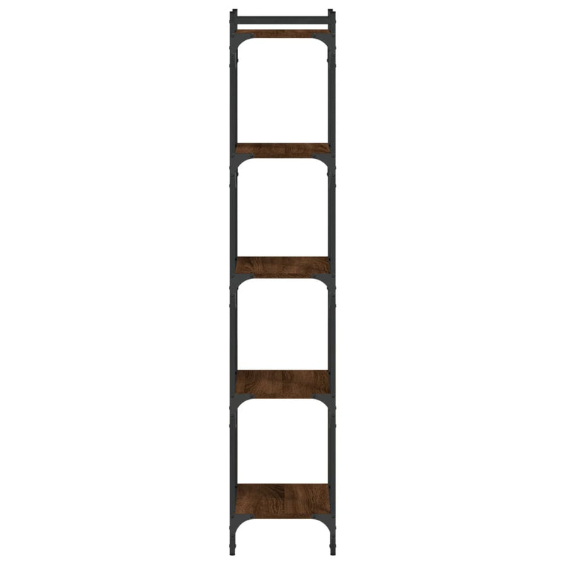 Bücherregal 5 Böden Braun Eiche-Optik 40x30x154cm Holzwerkstoff