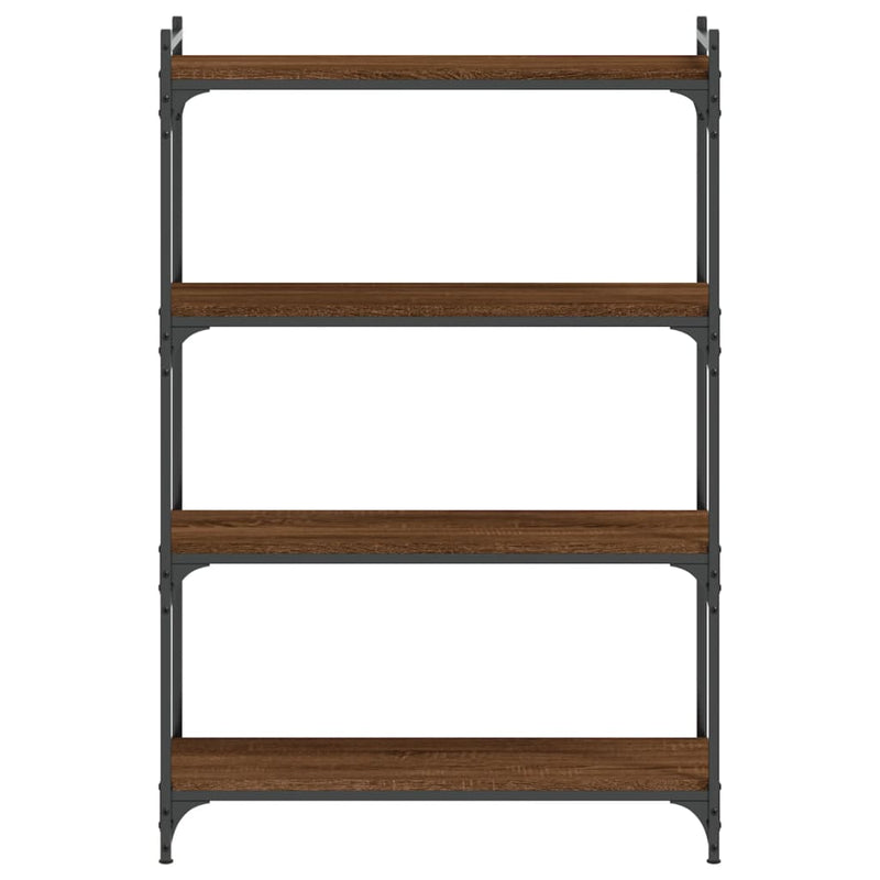 Bücherregal 4 Böden Braun Eiche-Optik 80x30x120cm Holzwerkstoff