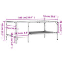 Couchtisch Mit Regal 100X51X40 Cm Holzwerkstoff
