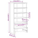 Schuhregal Wachs 52X30X104 Cm Massivholz Kiefer