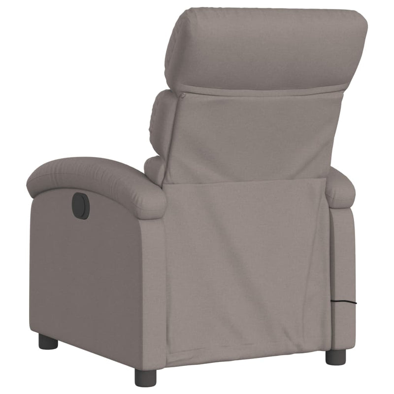 Massagesessel Taupe Stoff