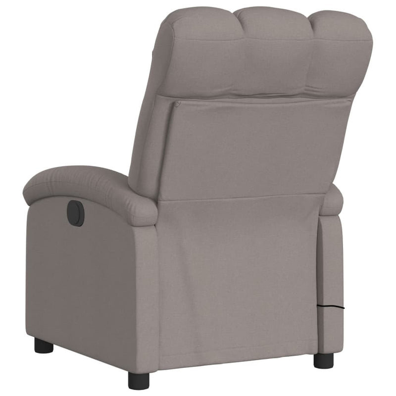 Massagesessel Taupe Stoff