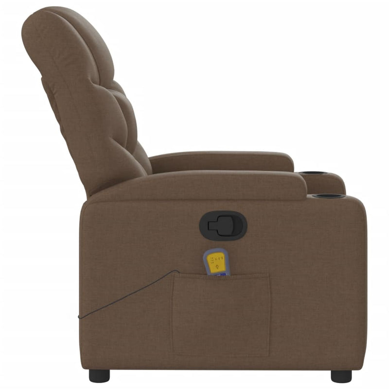 Massagesessel Braun Stoff