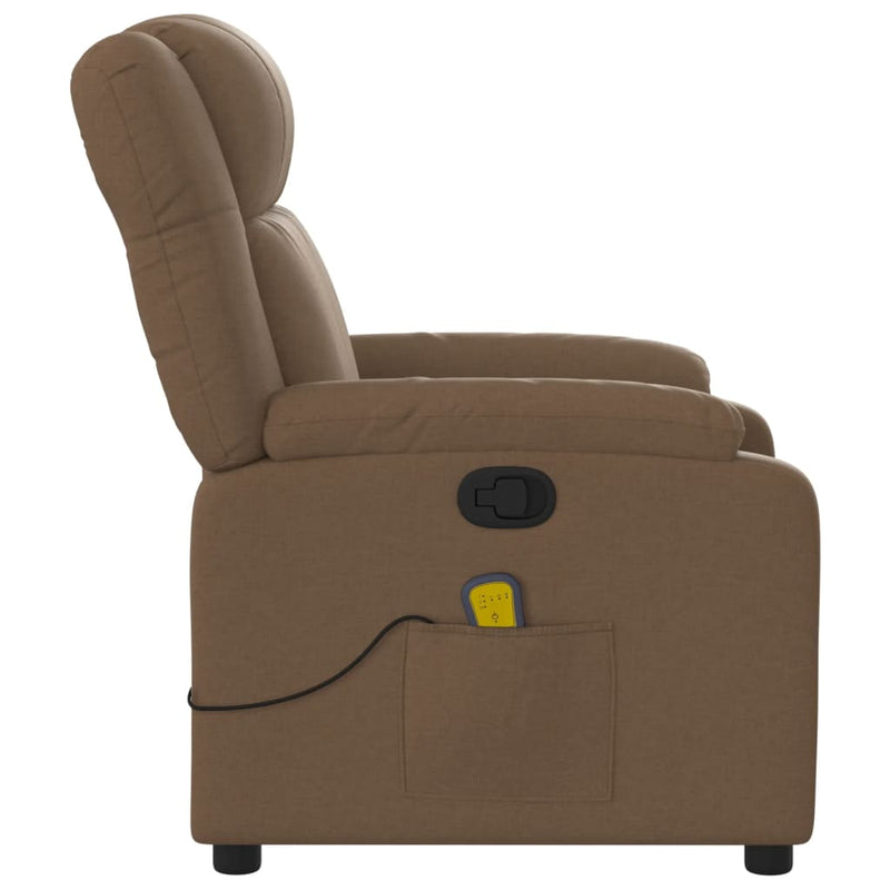 Massagesessel Braun Stoff