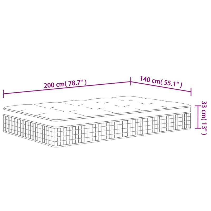 Matratze Taschenfederkern Medium Plus 140x200 cm