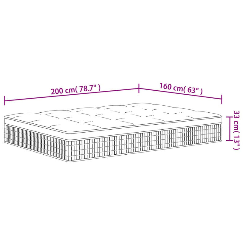 Matratze Taschenfederkern Medium Plus 160x200 cm