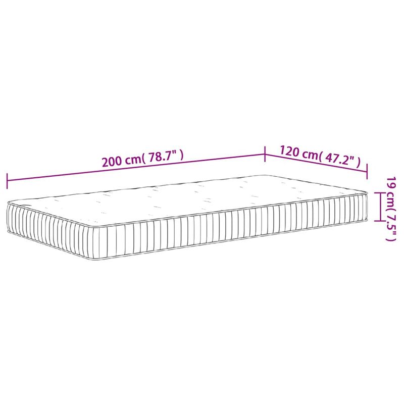 Matratze Taschenfederkern Mittel 120x200 cm