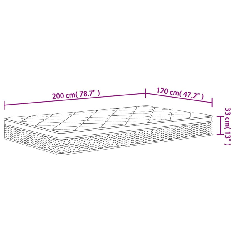 Matratze Taschenfederkern Medium Plus 120x200 cm