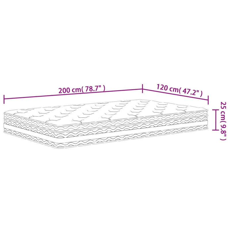 Matratze Taschenfederkern Mittel 120x200 cm