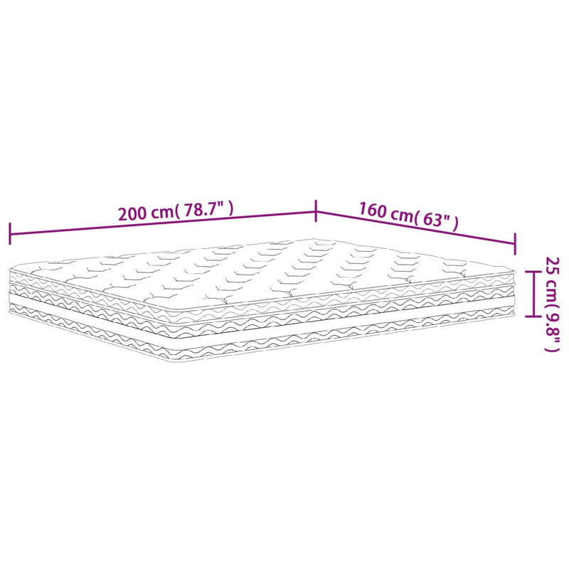 Matratze Taschenfederkern Mittel 160x200 cm