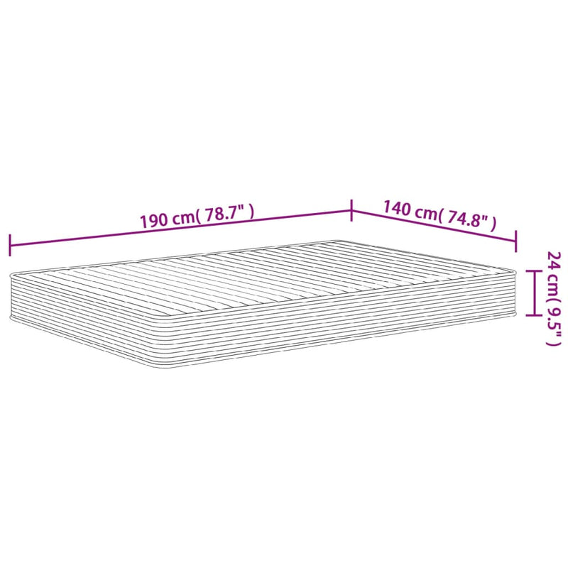 Matratze Schaumstoff Mittelweich 140x190 cm