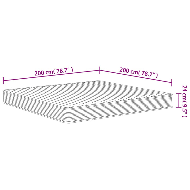 Matratze Schaumstoff Mittelweich 200x200 cm