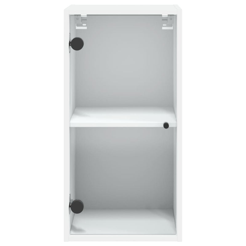 Wandschrank mit Glastüren Weiß 35x37x68,5 cm