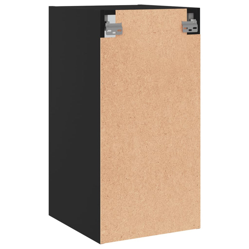 Wandschrank mit Glastüren Schwarz 35x37x68,5 cm