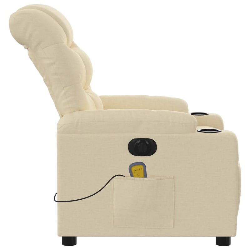 Massagesessel Elektrisch Creme Stoff