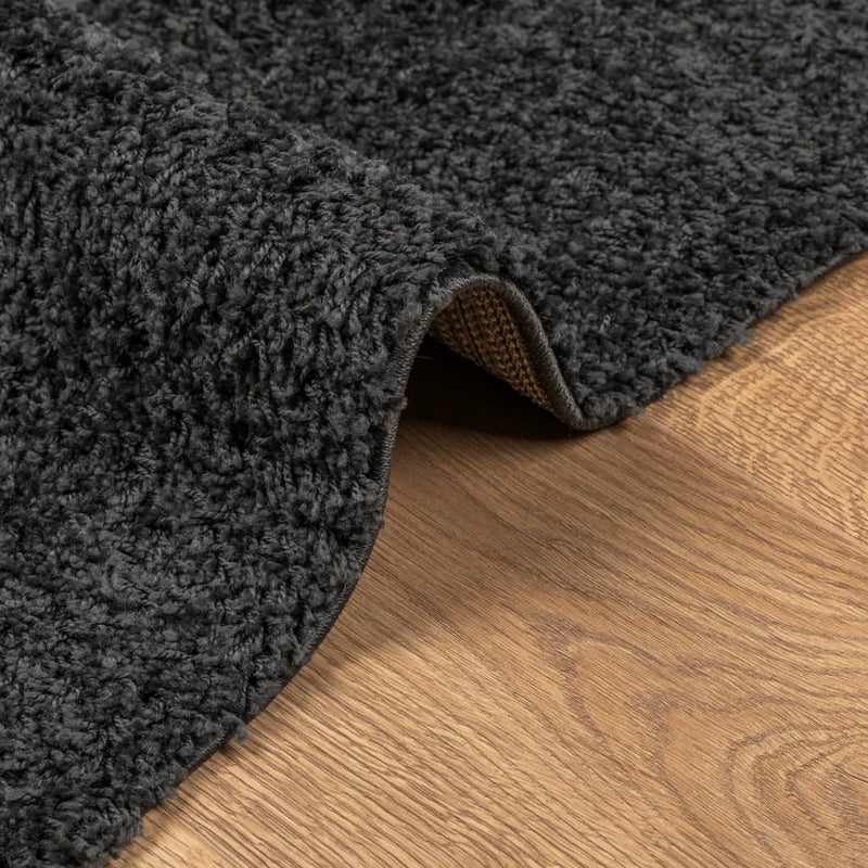 Teppich Shaggy Hochflor Modern Anthrazit 120x170 cm