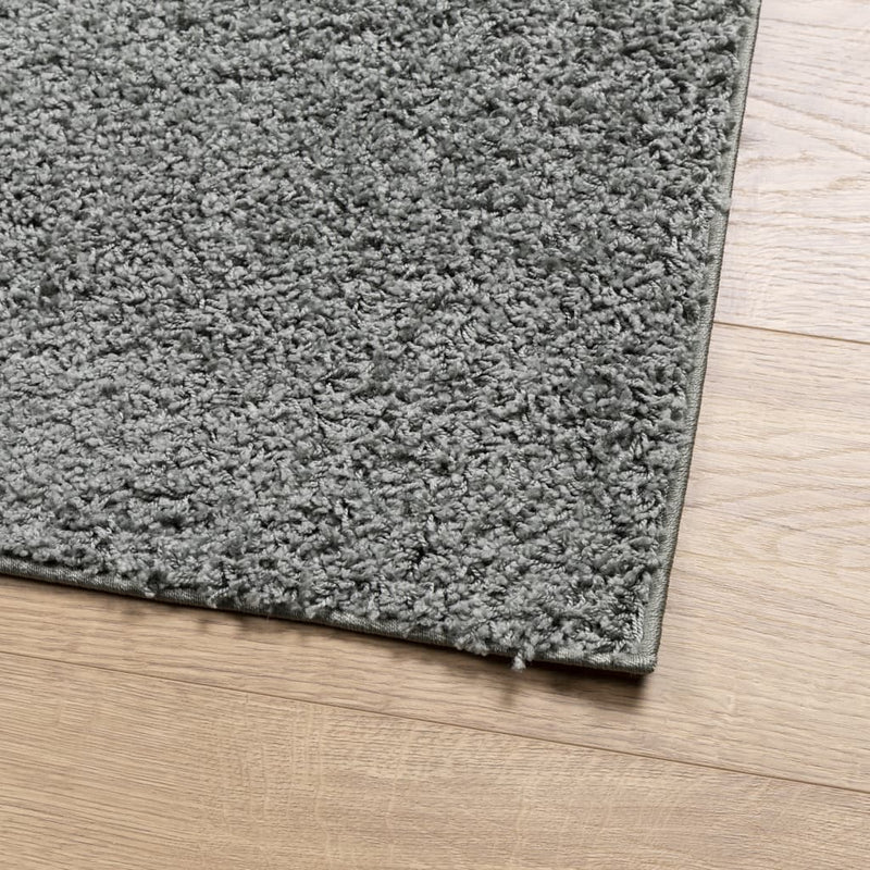 Teppich Shaggy Hochflor Modern Grün 80x200 cm