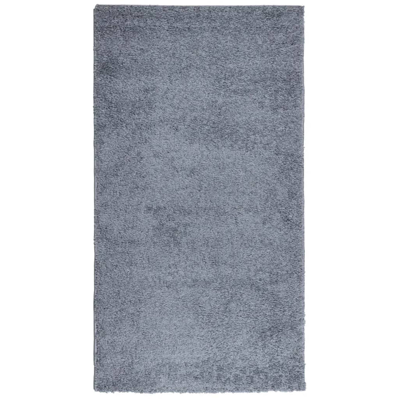 Teppich Shaggy Hochflor Modern Blau 80x150 cm