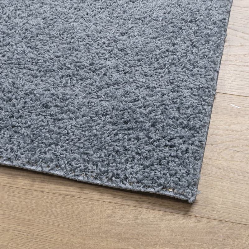 Teppich Shaggy Hochflor Modern Blau 80x200 cm