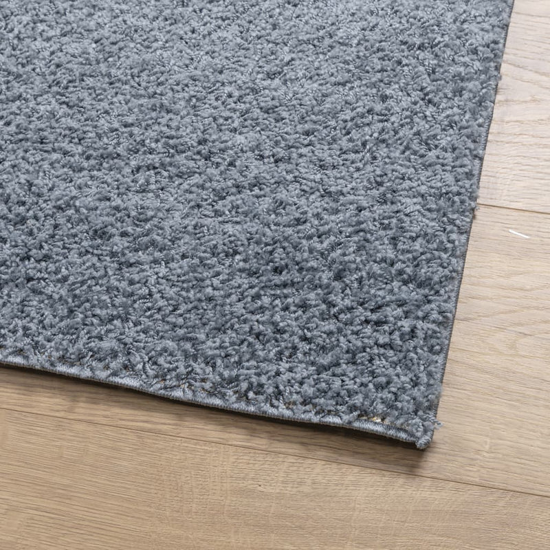 Teppich Shaggy Hochflor Modern Blau 80x250 cm