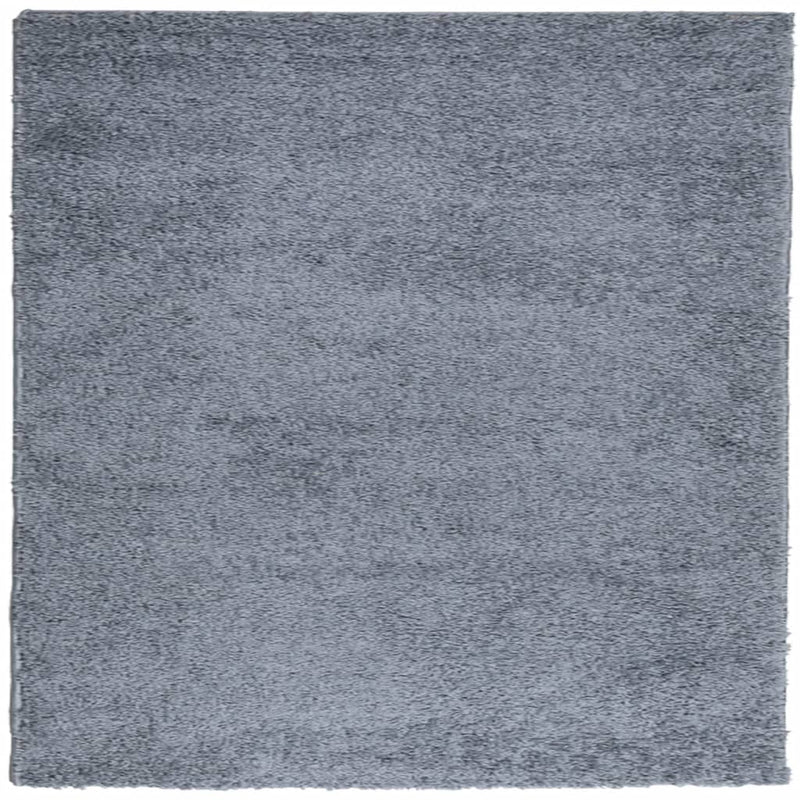 Teppich Shaggy Hochflor Modern Blau 120x120 cm