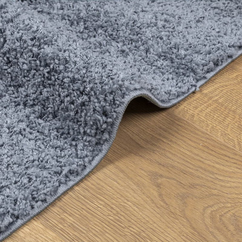 Teppich Shaggy Hochflor Modern Blau 160x160 cm