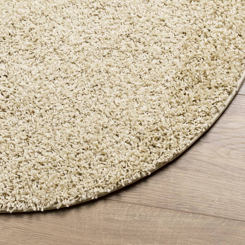 Teppich Shaggy Hochflor Modern Golden Ø 80 cm