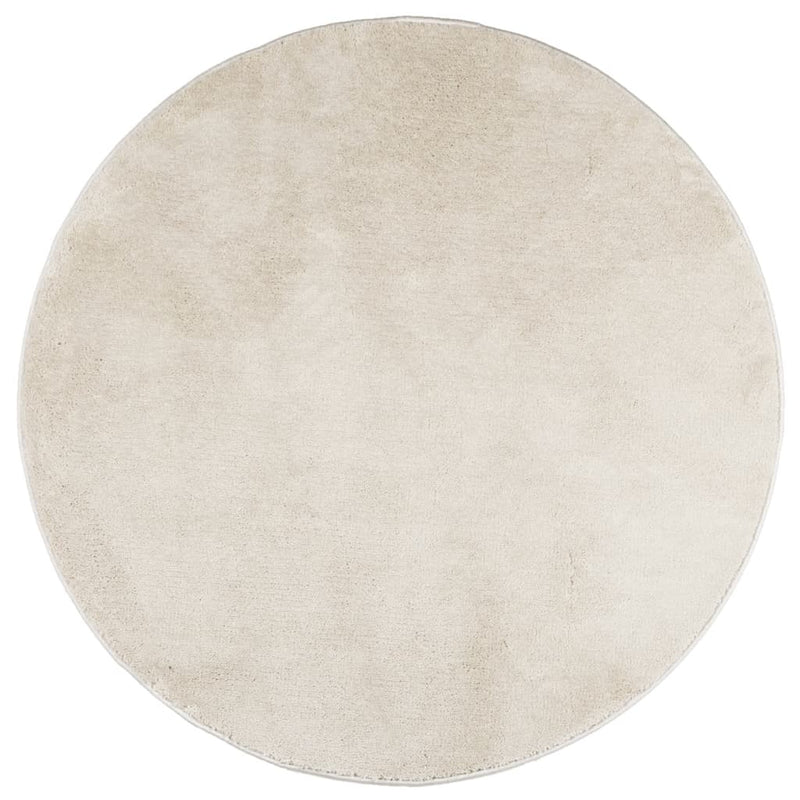 Teppich OVIEDO Kurzflor Beige Ø 80 cm