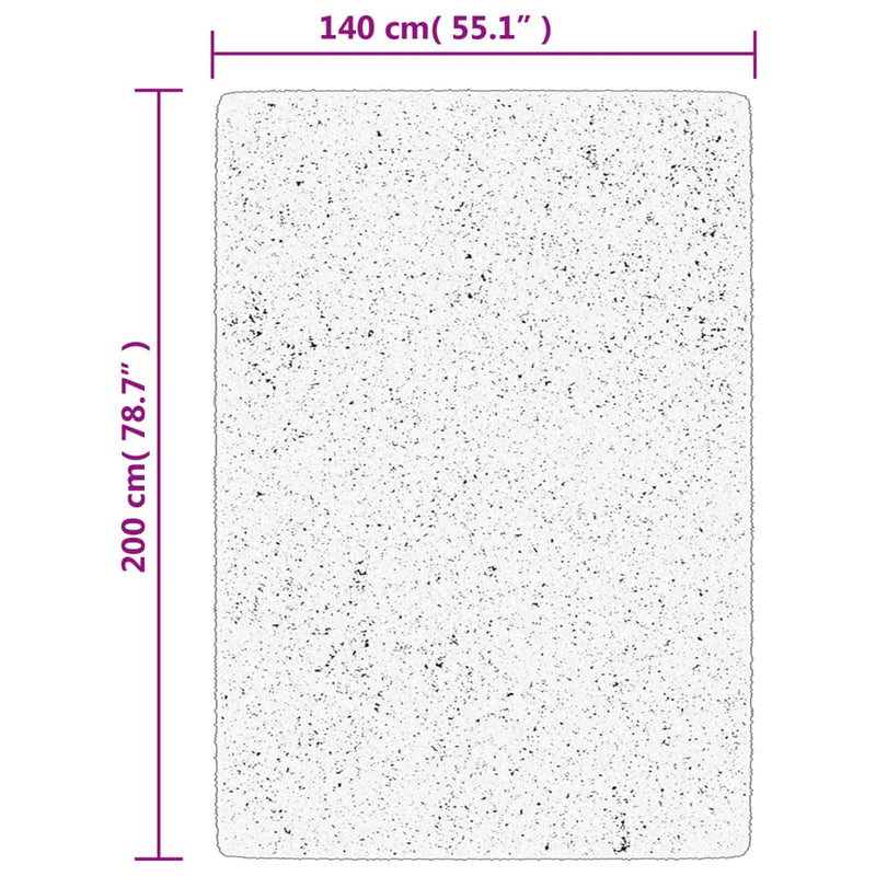 Teppich OVIEDO Kurzflor Grau 140x200 cm