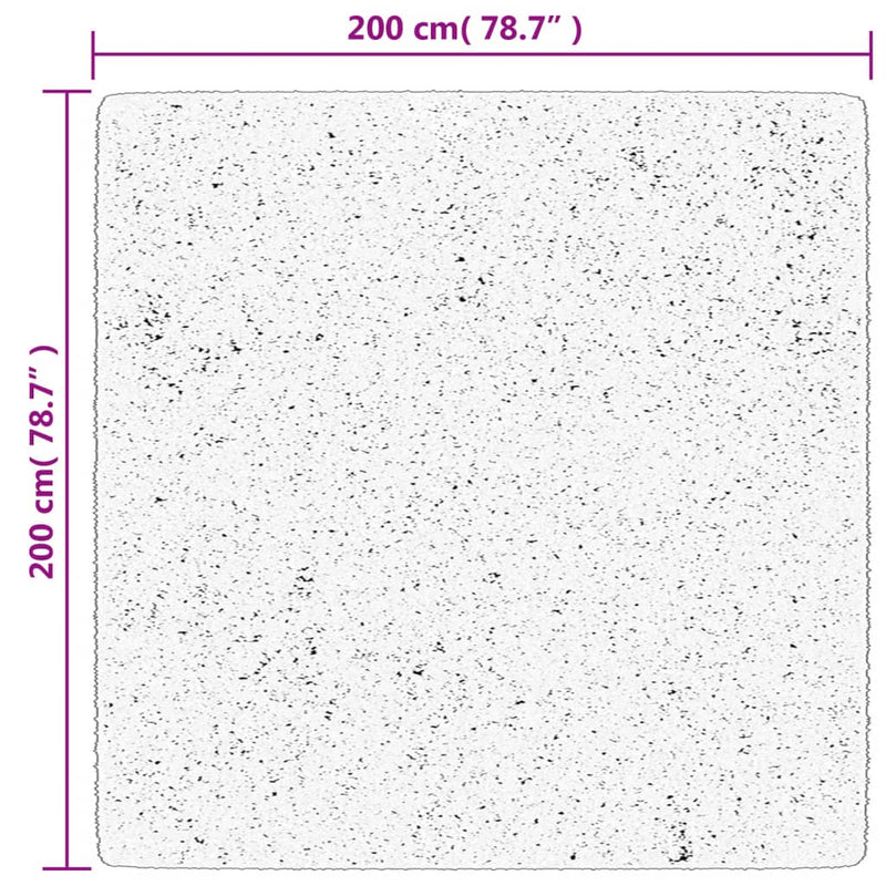 Teppich OVIEDO Kurzflor Grau 200x200 cm