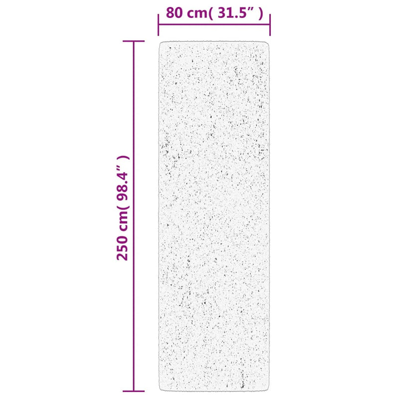 Teppich OVIEDO Kurzflor Grün 80x250 cm