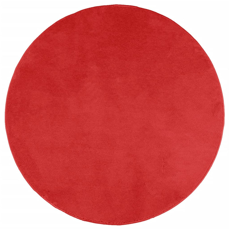 Teppich OVIEDO Kurzflor Rot Ø 100 cm