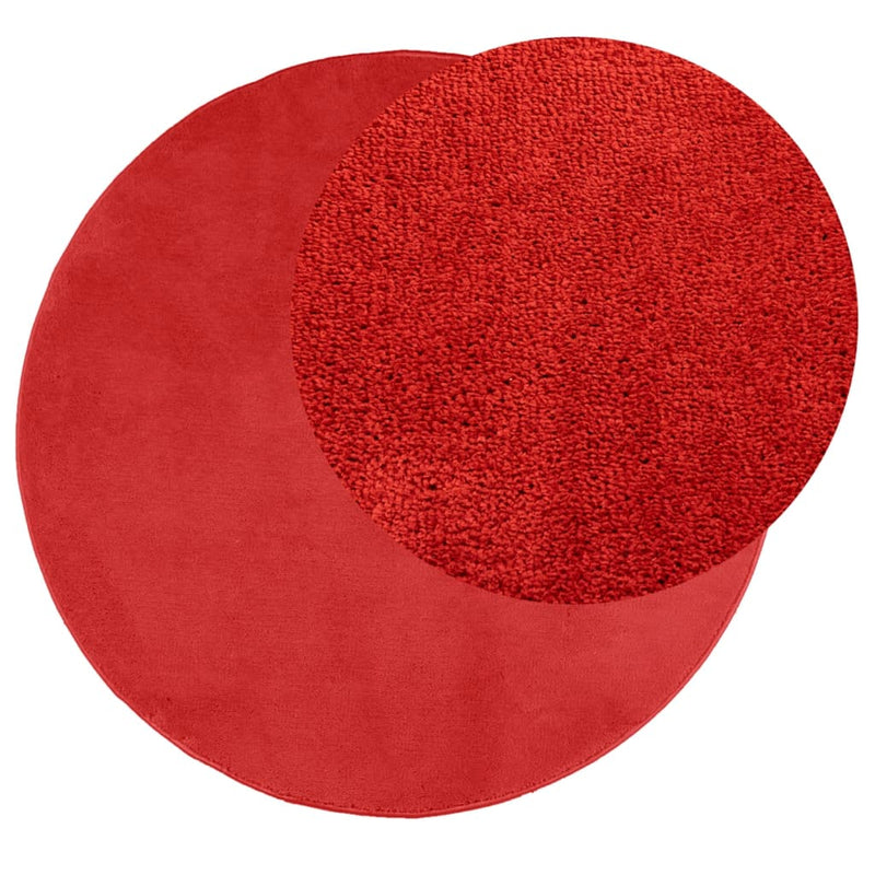 Teppich OVIEDO Kurzflor Rot Ø 100 cm